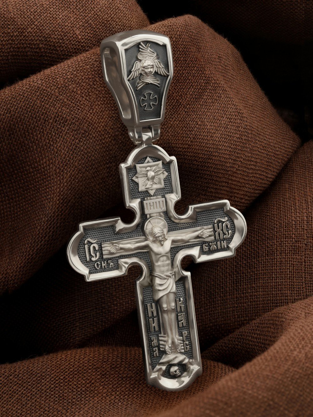 Крест из белого золота