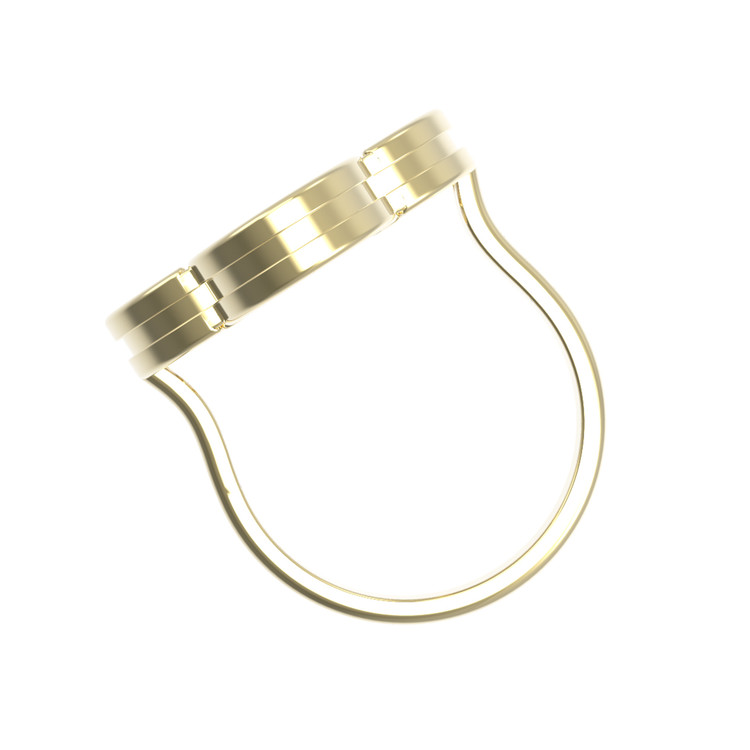 Кольцо из лимонного золота c тигровым глазом