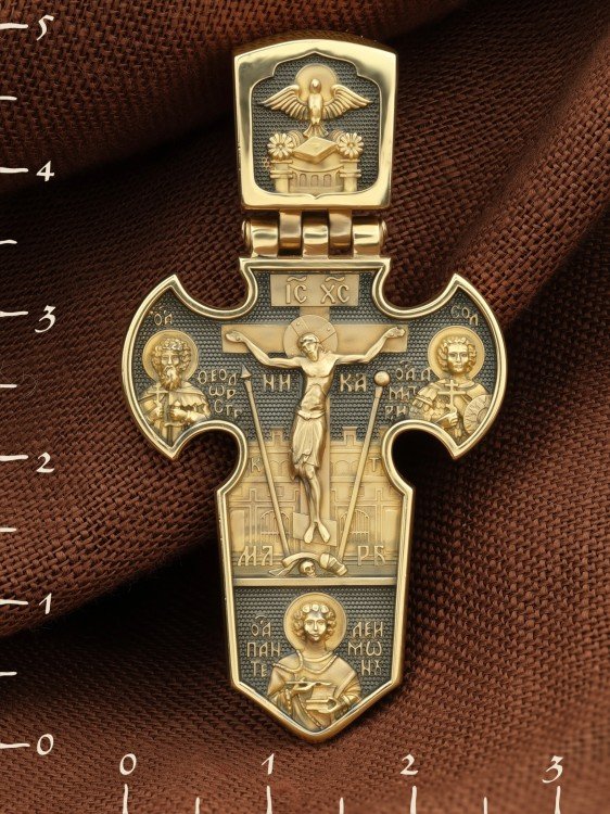 Крест из лимонного золота