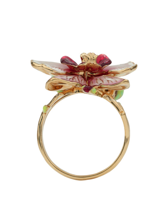 Кольцо из золота c эмаль