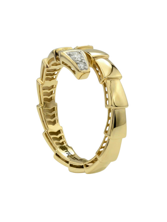 Кольцо из лимонного золота c бриллиантами