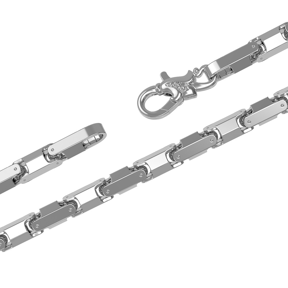 Цепь из белого золота