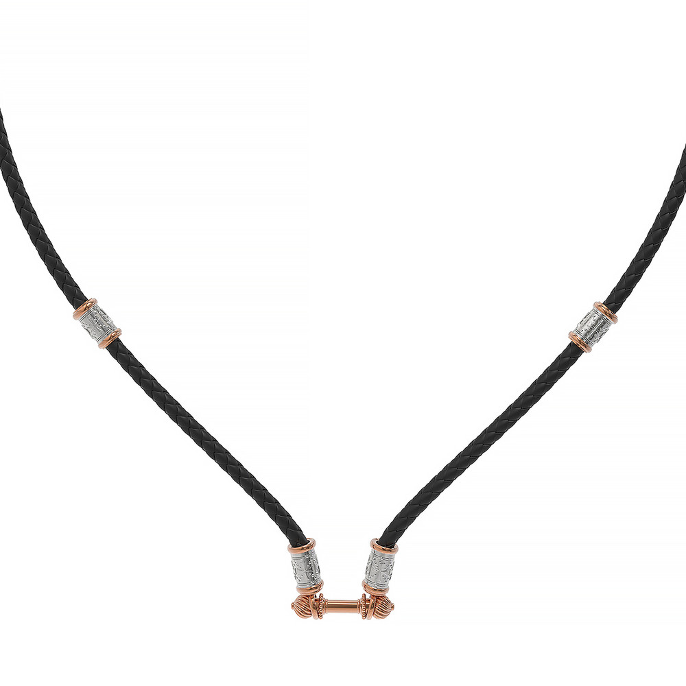 Шнурок кожаный из золота c кожаным шнурком