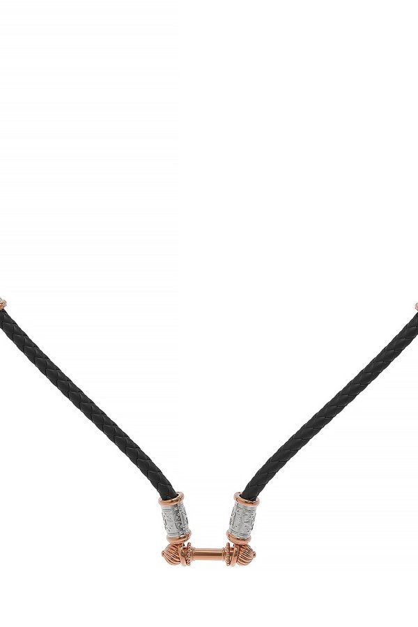 Шнурок кожаный из золота c кожаным шнурком