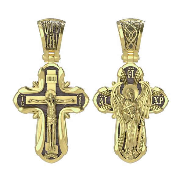 Крест из лимонного золота