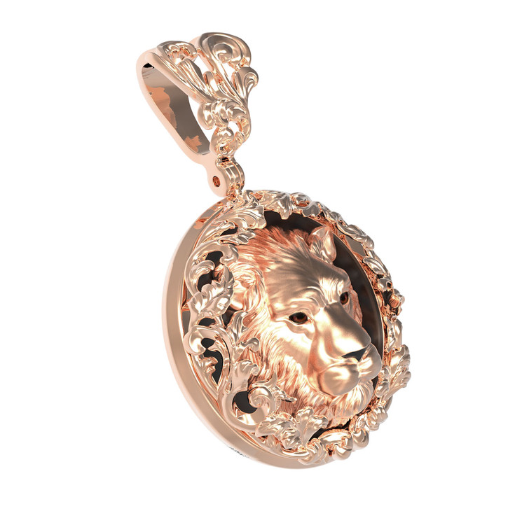 Подвеска из золота c эмаль и ониксом