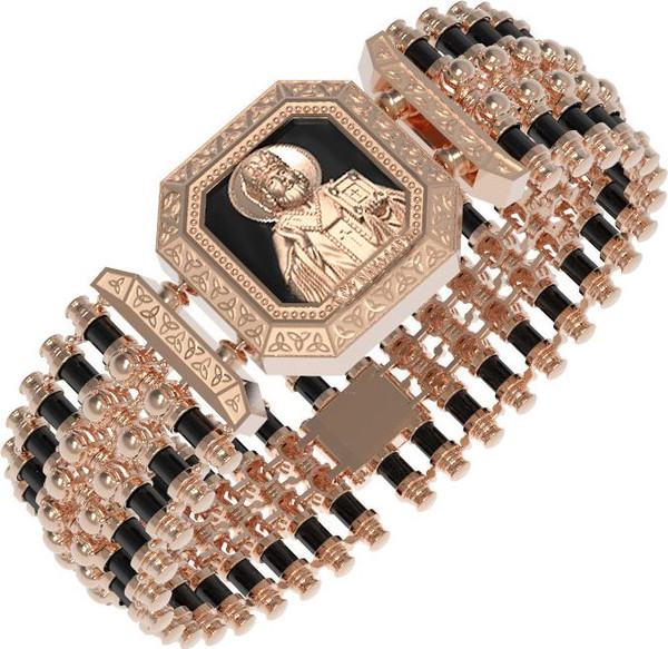 Браслет из золота c ониксом