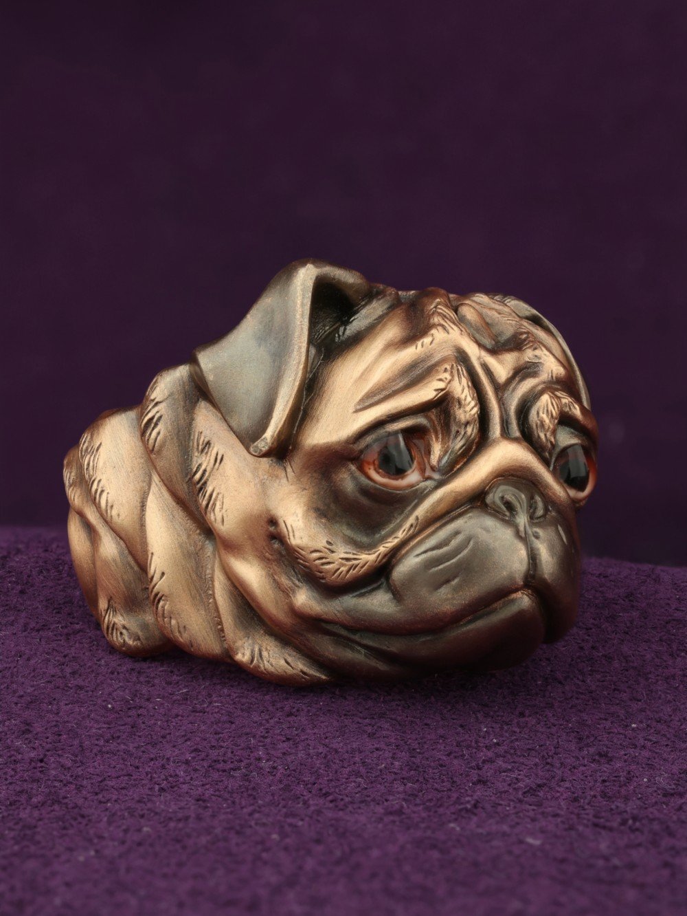 Кольцо из золота c эмаль