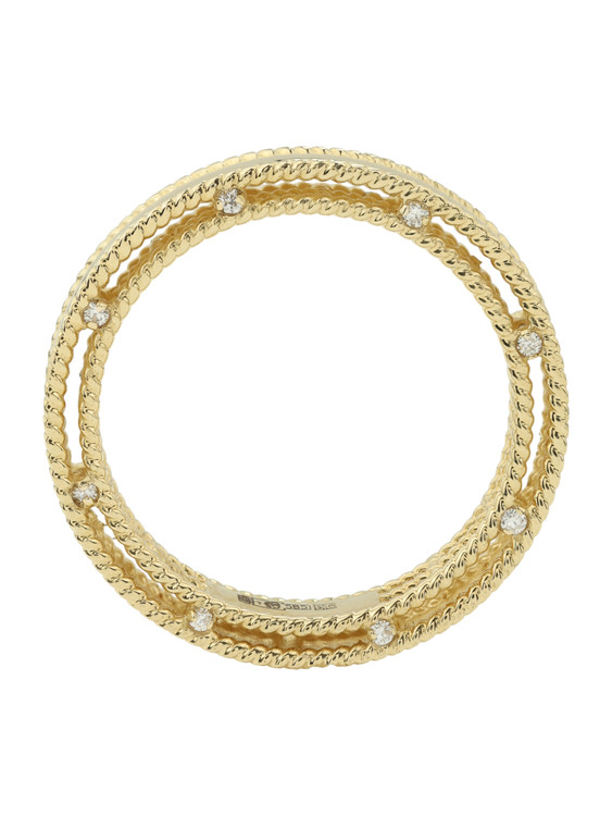 Кольцо из лимонного золота c бриллиантами