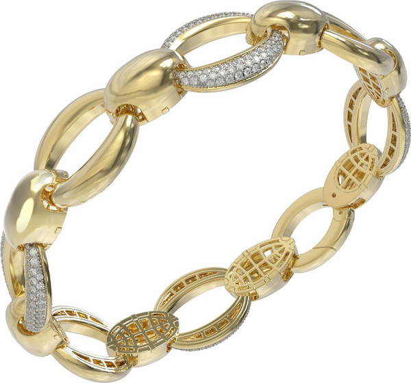 Браслет из лимонного золота c бриллиантами