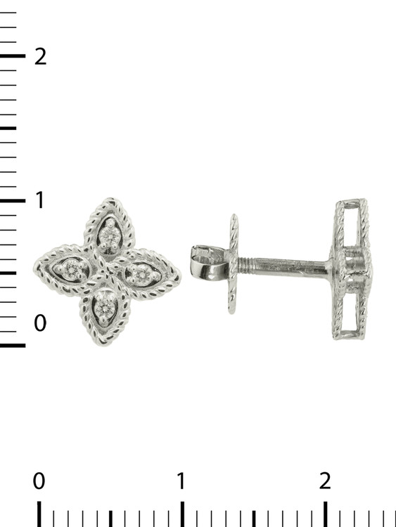 Серьги из белого золота c бриллиантами