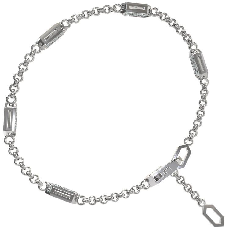 Браслет из белого золота c бриллиантами