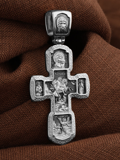 Крест из белого золота