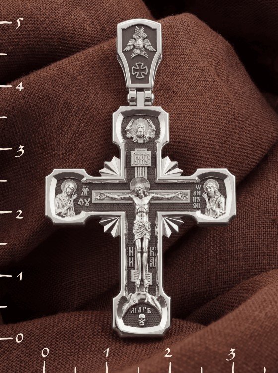 Крест из белого золота