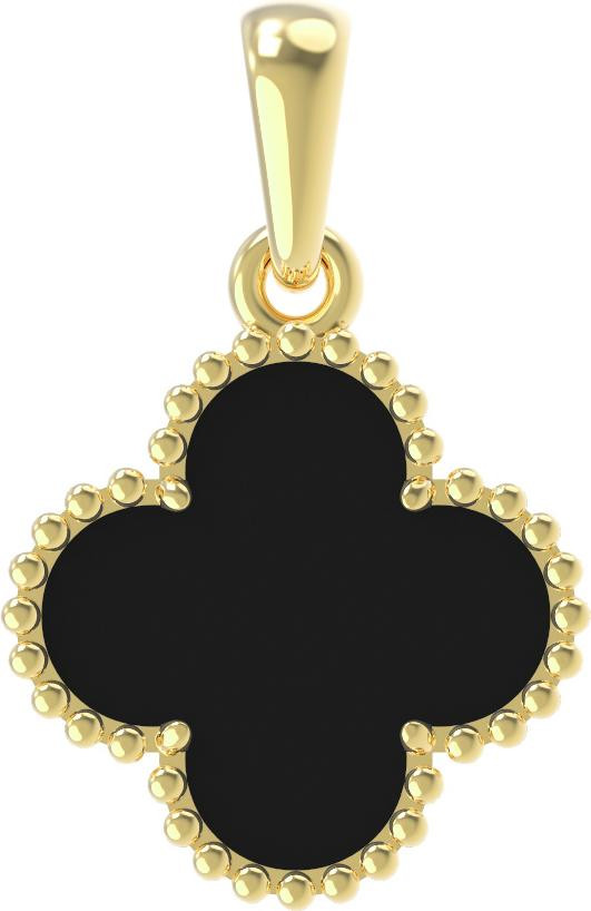 Подвеска из лимонного золота c ониксом