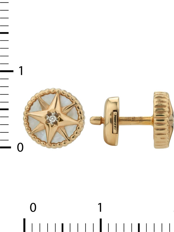 Серьги из золота c бриллиантами, лазуритом и перламутром