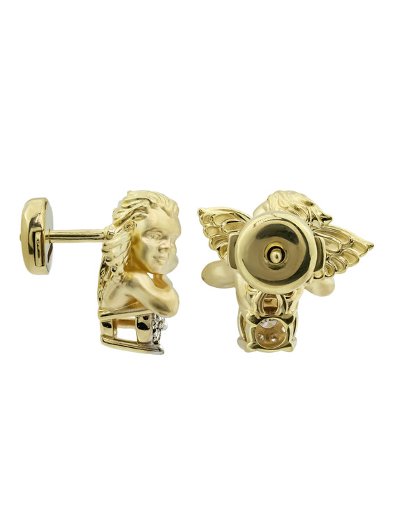 Серьги из лимонного золота c бриллиантами