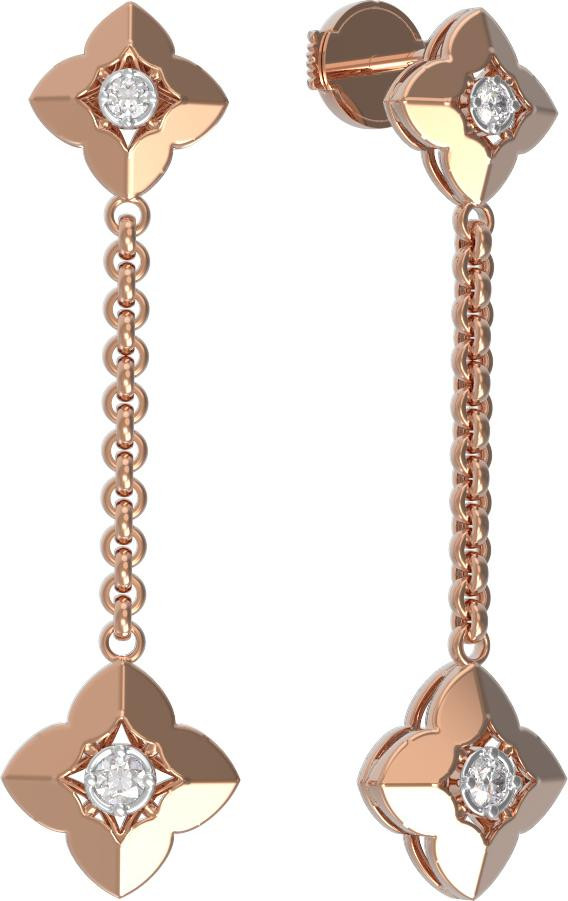 Серьги из золота c бриллиантами