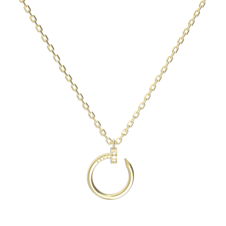 Колье из лимонного золота c бриллиантами