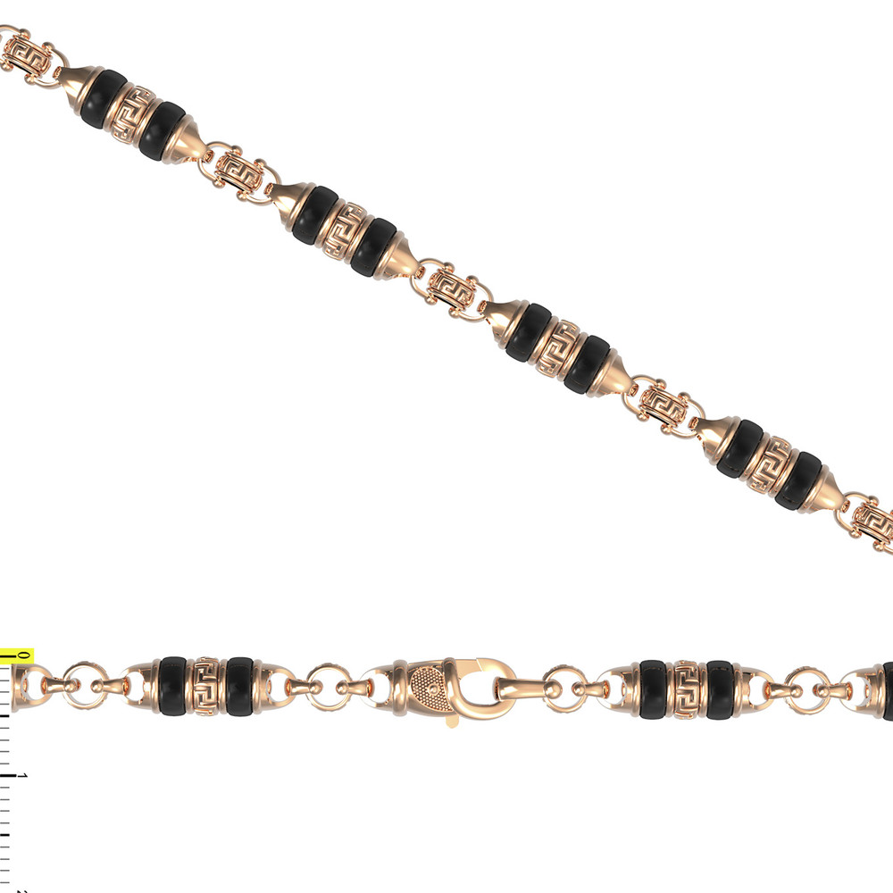 Цепь из золота c ониксом