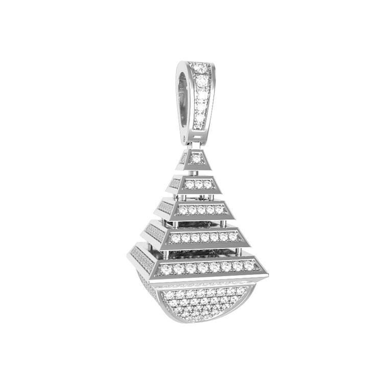Подвеска из белого золота c бриллиантами