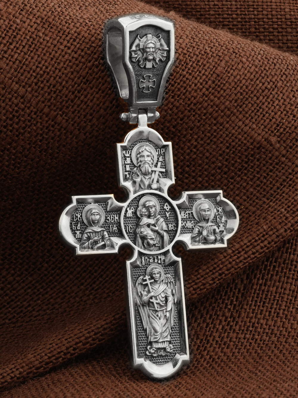 Крест из белого золота