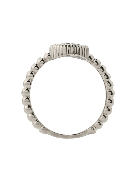 Кольцо из белого золота c бриллиантами и лазуритом