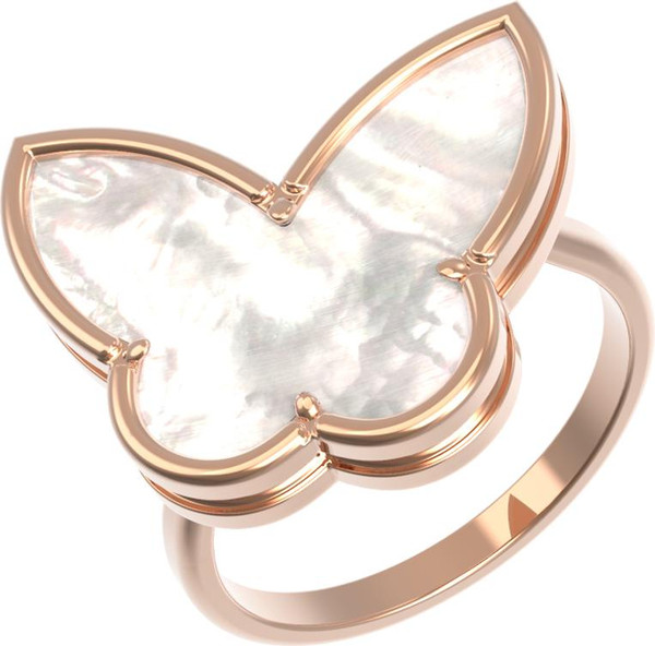 Кольцо из золота c перламутром