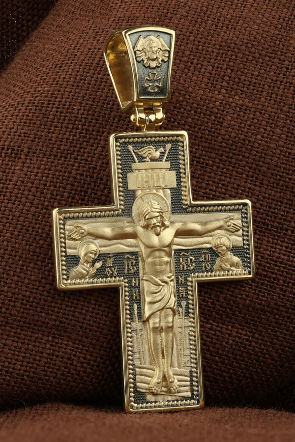 Крест из лимонного золота