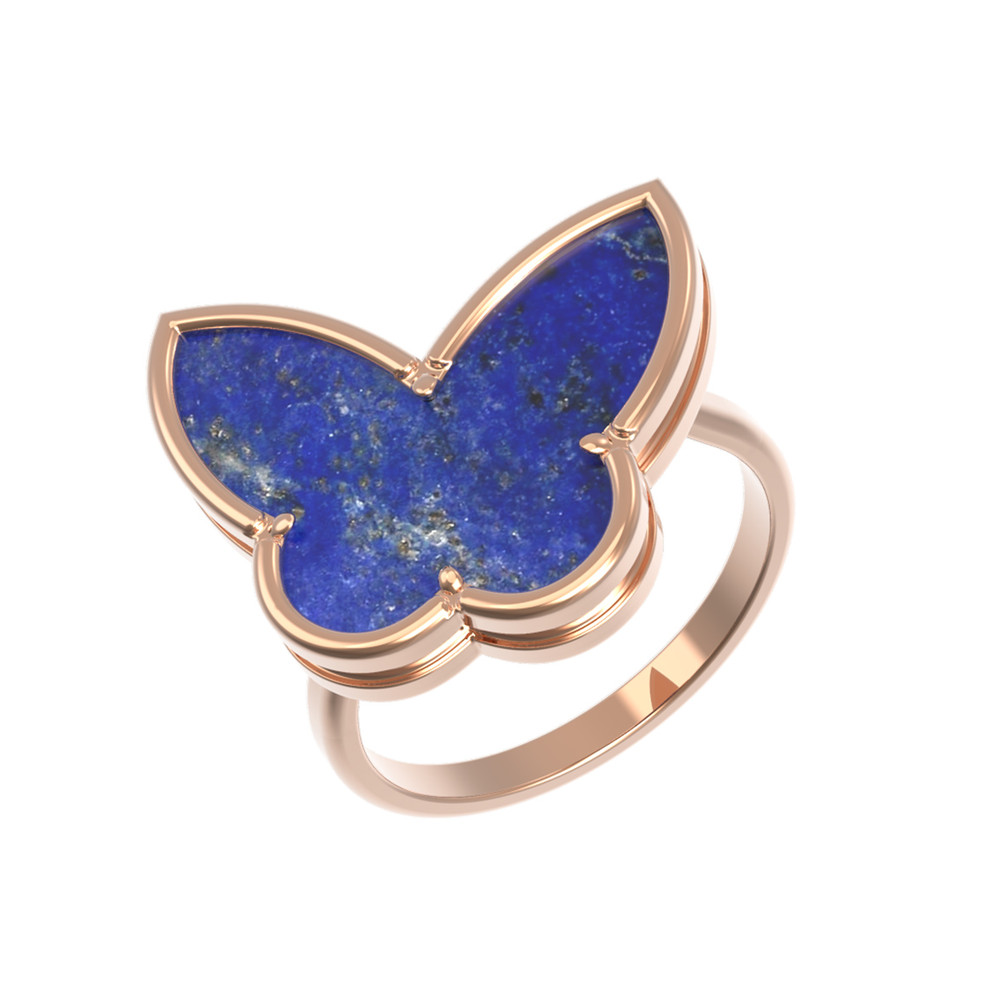 Кольцо из золота c лазуритом