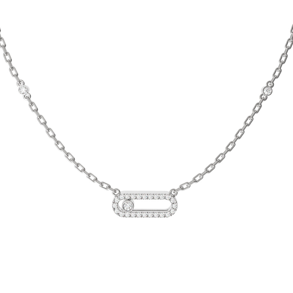 Колье из белого золота c бриллиантами