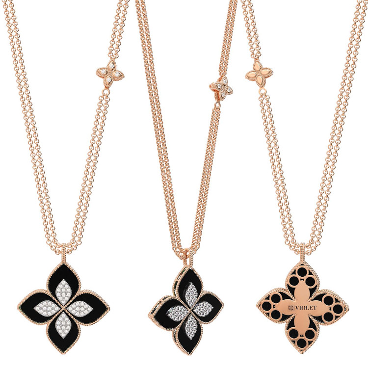 Колье из золота c бриллиантами и ониксом