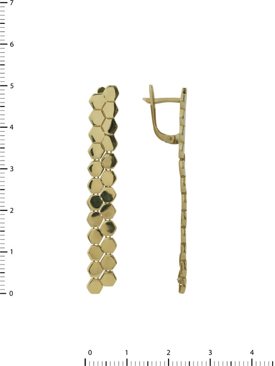 Серьги из лимонного золота