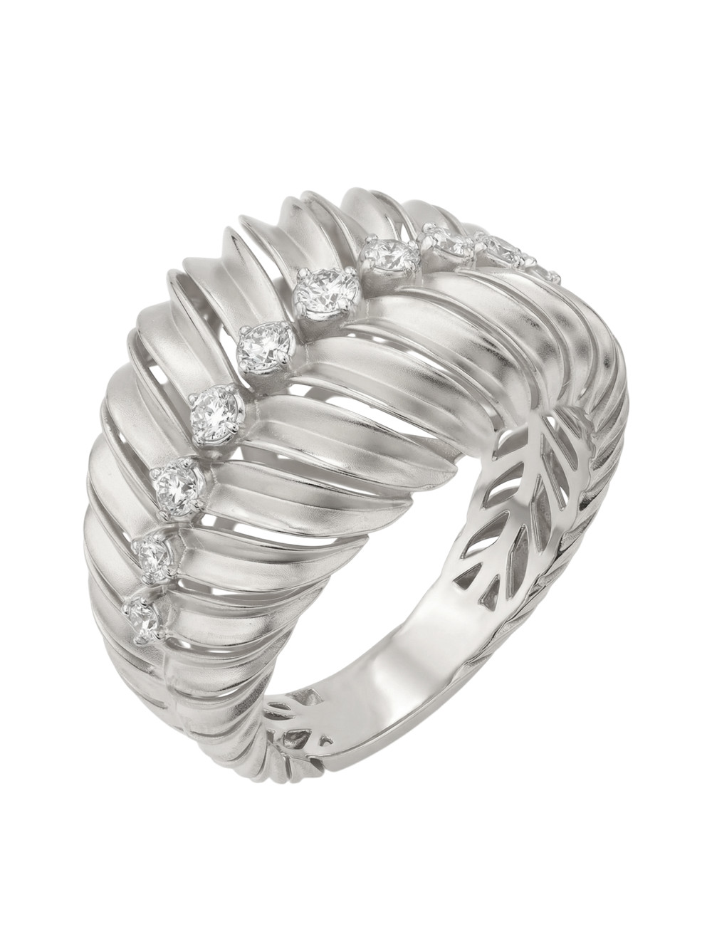 Кольцо из белого золота c бриллиантами