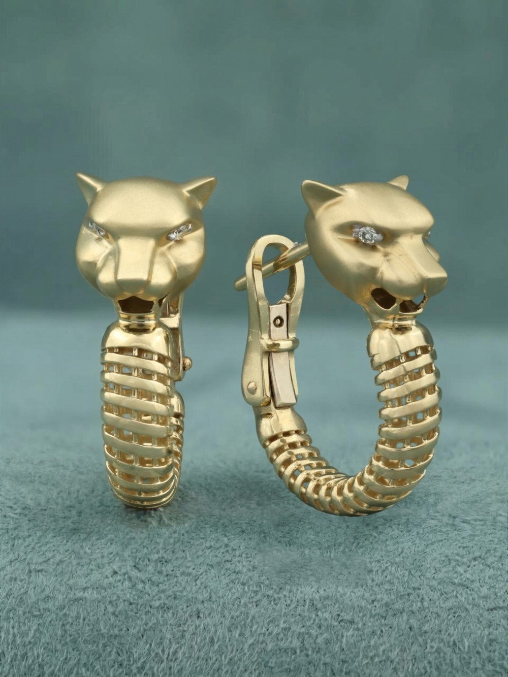 Серьги из лимонного золота c бриллиантами