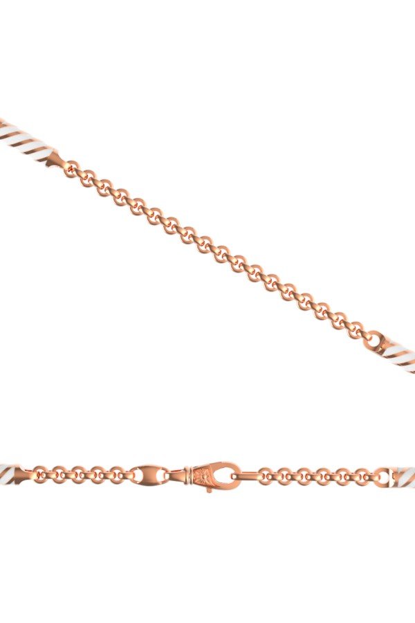 Цепь из золота c эмаль