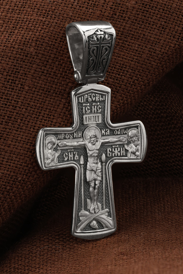 Крест из белого золота