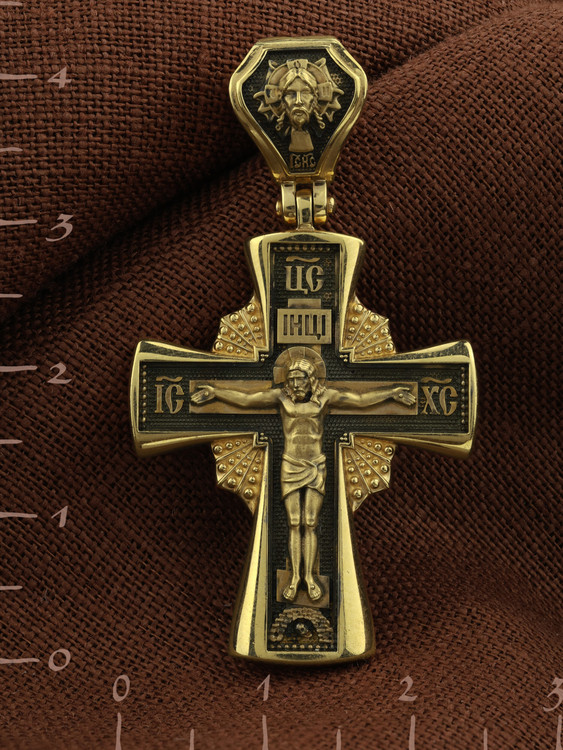 Крест из лимонного золота