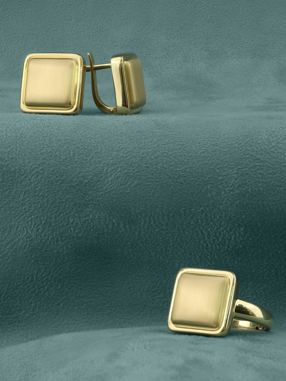 Серьги из лимонного золота