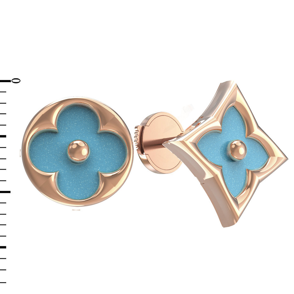 Серьги из золота c бирюзой