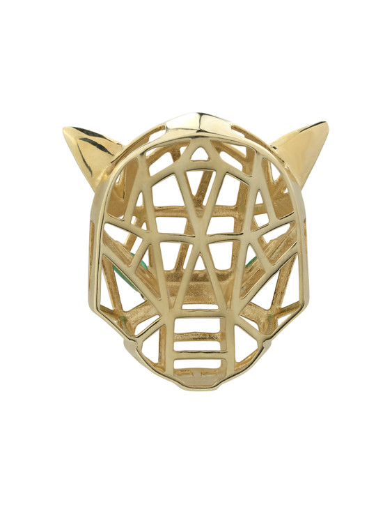 Подвеска из лимонного золота c изумрудом