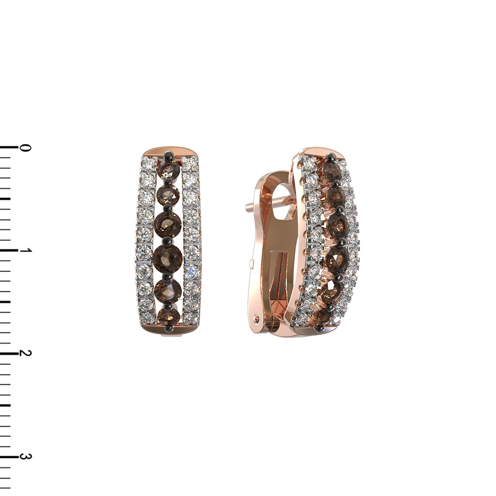 Серьги из золота c бриллиантами