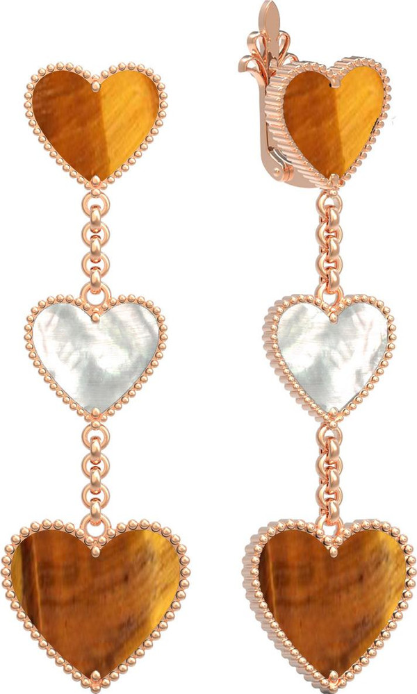 Серьги из золота c перламутром