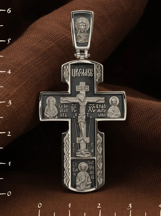 Крест из белого золота