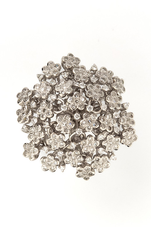 Кольцо из белого золота c бриллиантами