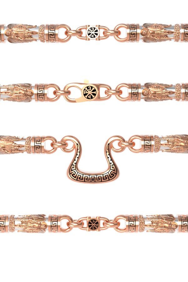 Цепь из золота c эмаль