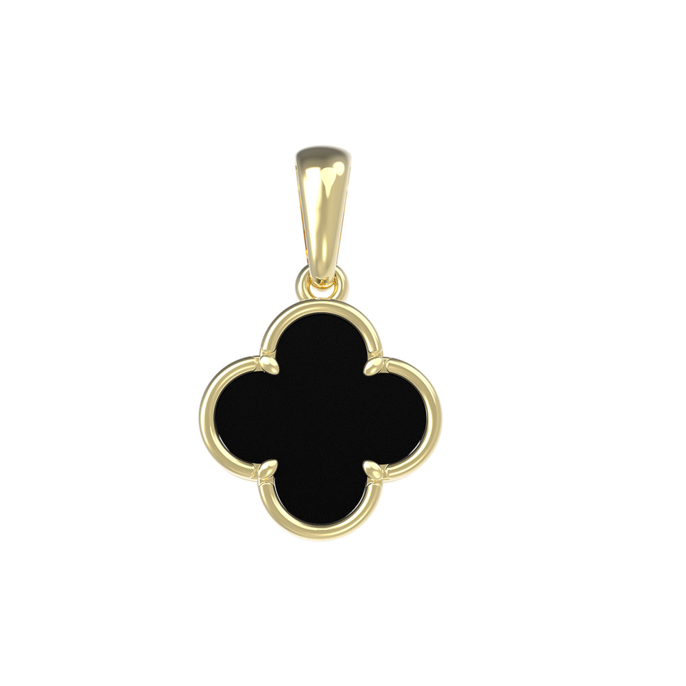 Подвеска из лимонного золота c ониксом