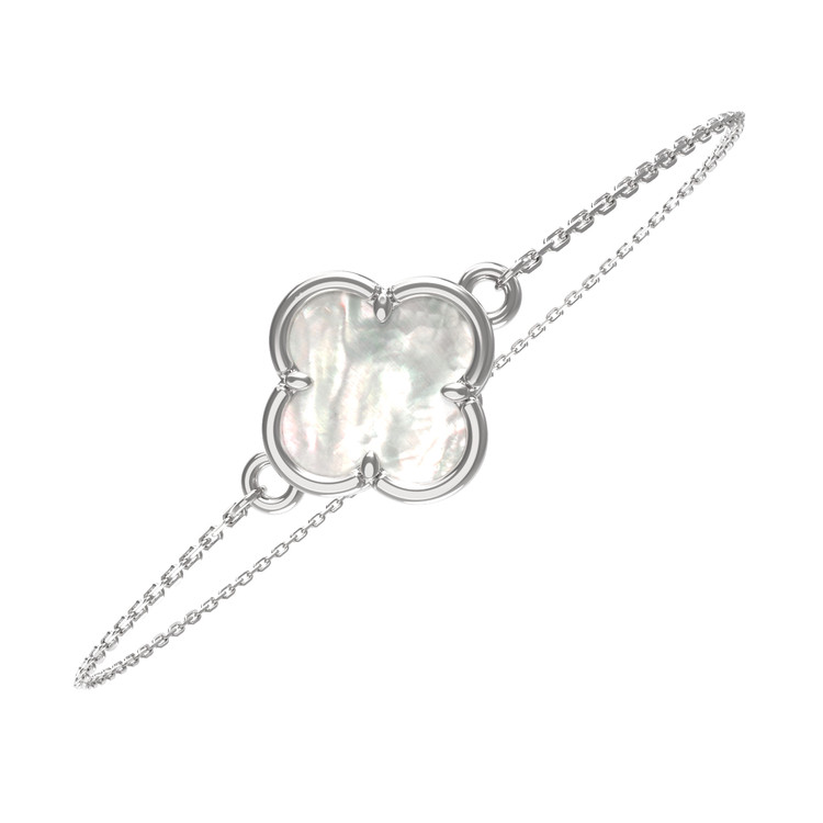 Браслет из белого золота c перламутром