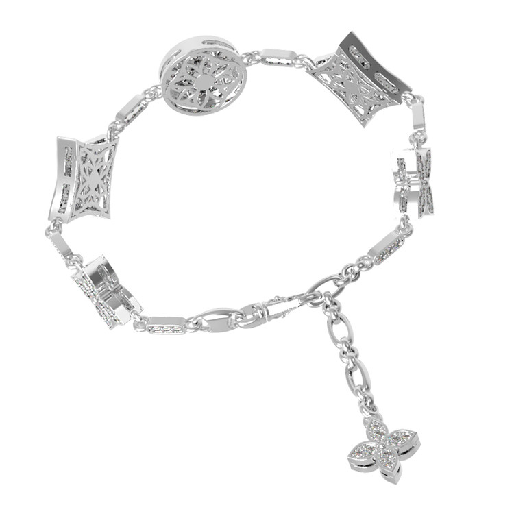 Браслет из белого золота c бриллиантами