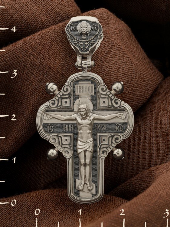 Крест из белого золота